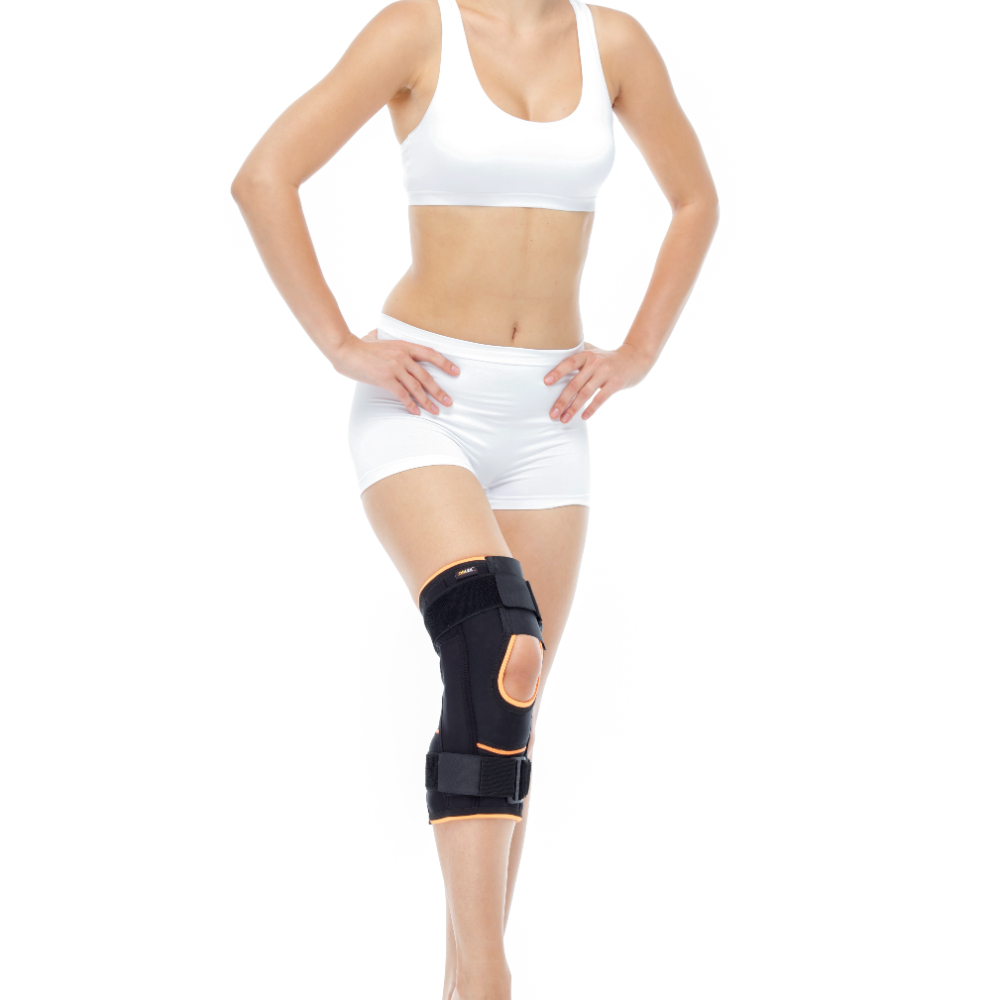 orx-dz15-dampigo-orlex-patella-ve-ligament-destekli-onu-yarim-acik-dizlik-siyah-2 Orlex ORX-DZ15 patella ve ligament destekli önü yarım açık dizlik siyah renkli, kolay takıp çıkarılabilen ortopedik destek