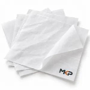 MKP Beyaz Logo Baskılı Pelür Kâğıdı — 20 g/m²